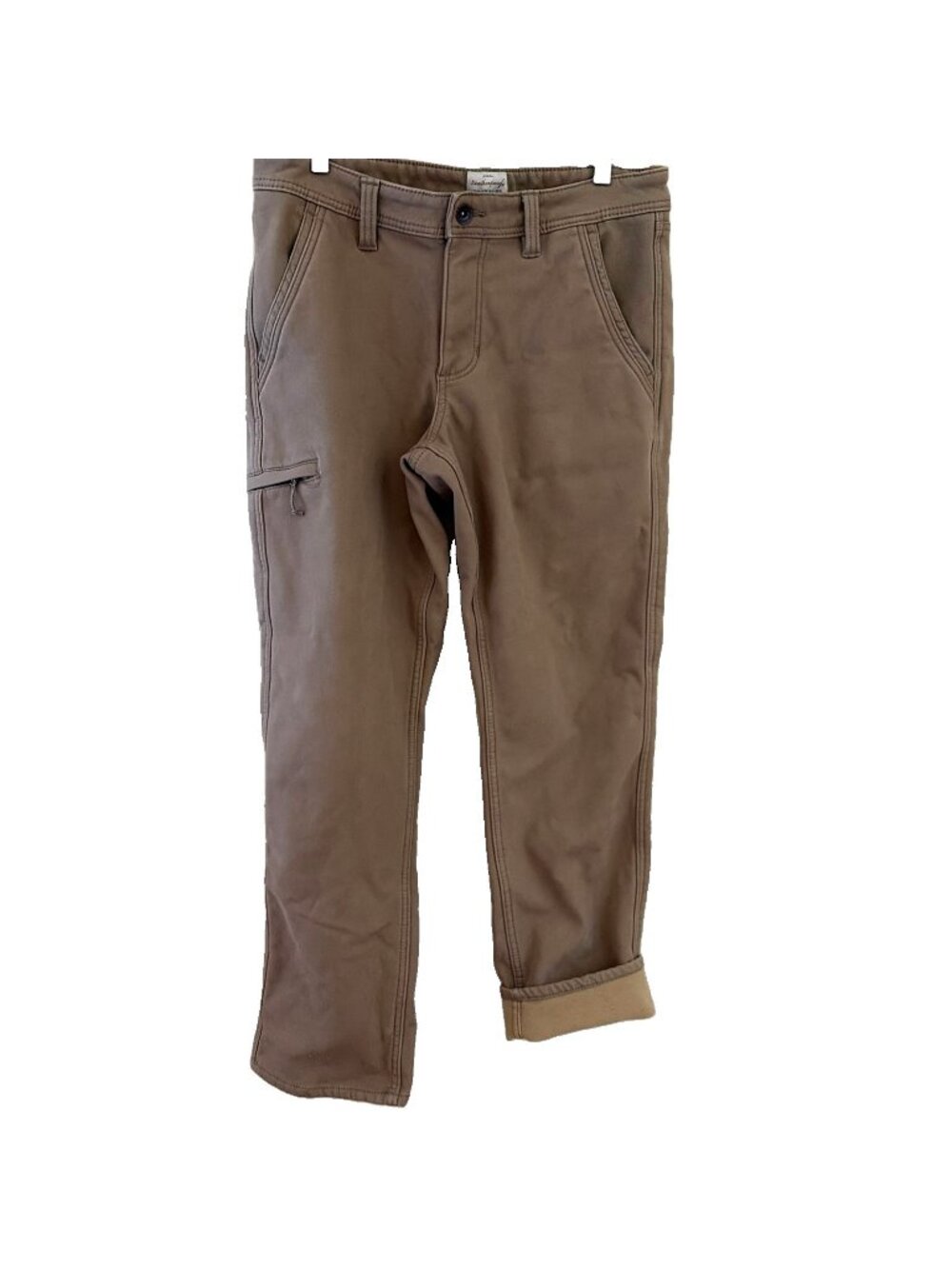 Weatherproof Vintage Fleece Lined Utility Pants Men's 32X30 Beige Outdoors Work